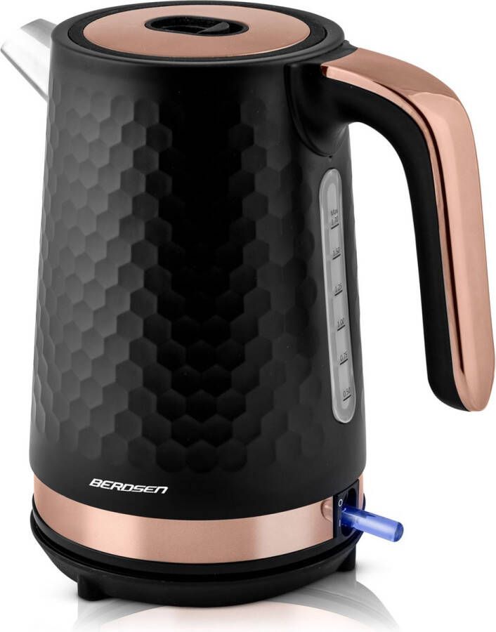 Berdsen BD-705 waterkoker 1 7l zwart en koper