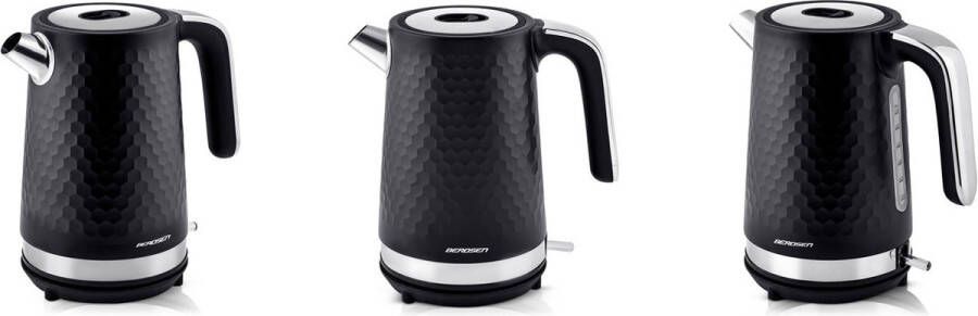 Berdsen BD-705 waterkoker 1 7l zwart en zilver