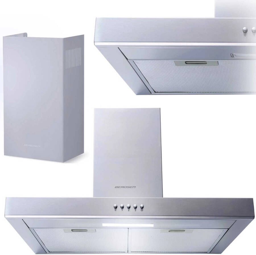 Berdsen BE-60A-T1 INOX Wandafzuigkap 60 cm – RVS