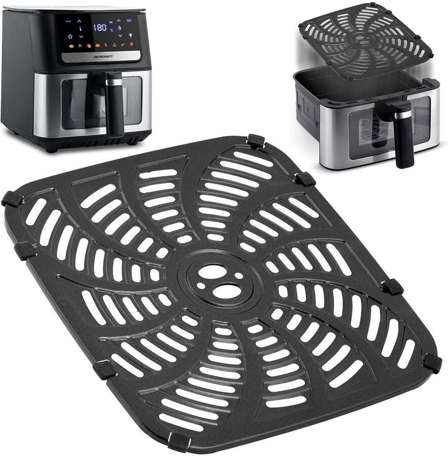 Berdsen BD-655 Serie Roestvrijstalen Grillbak 22 5x24 cm Anti-aanbak Vaatwasbestendig