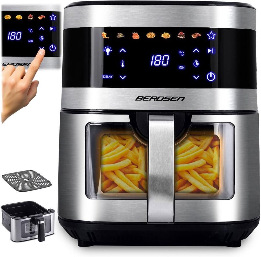 Berdsen BD-656 Olievrije Frituurpan 1700W Zilver 9 1L