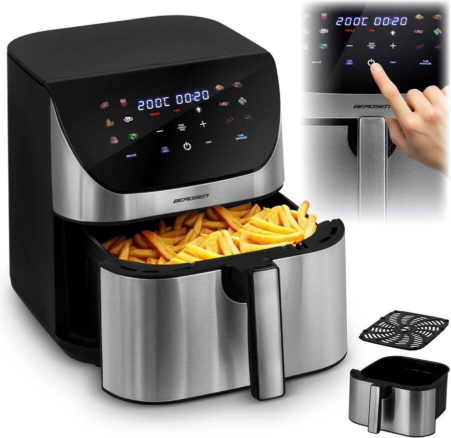 Berdsen BD-659 Serie Airfryer 1700W 8L Zilver