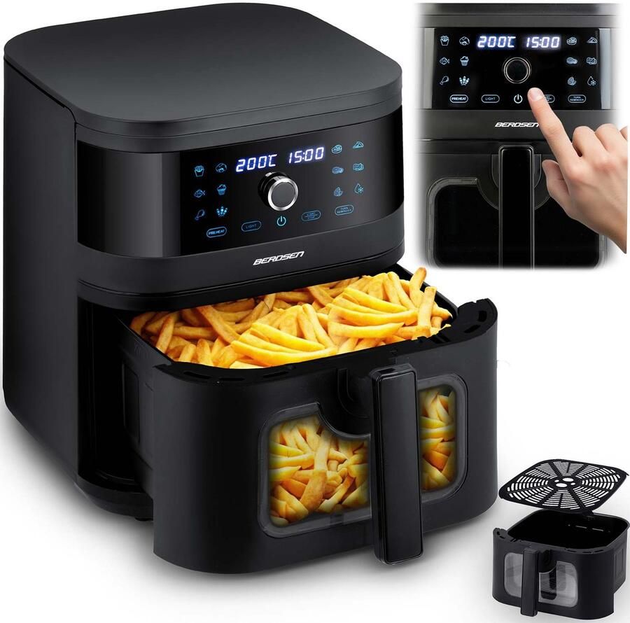 Berdsen BD-661 Heteluchtfriteuse 8L 1700W LED-scherm
