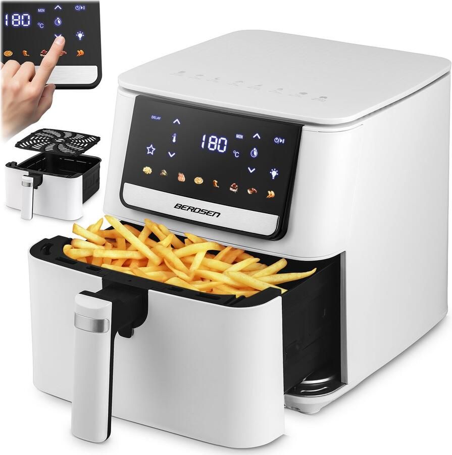 Berdsen BD-662 Serie Airfryer 1700W 6 5L Wit