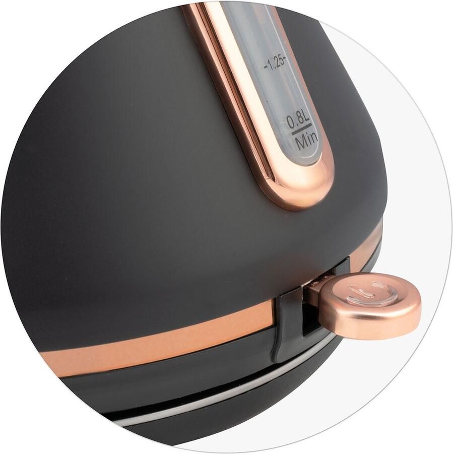 Berdsen Waterkoker met thermometer 1 7L BD-701 zwart