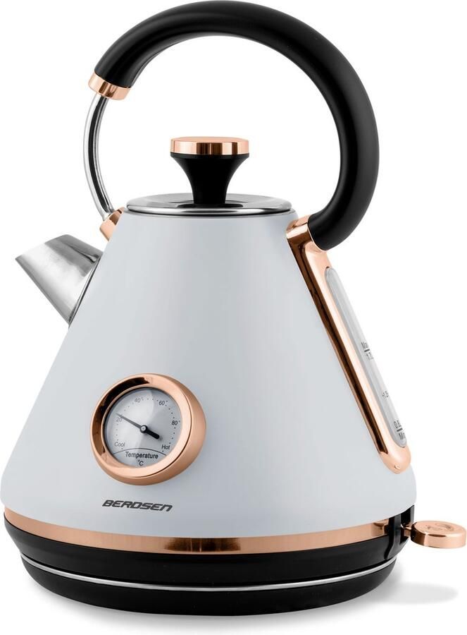 Berdsen waterkoker met thermometer 1.7L 1850-2200W 360° draaibare basis