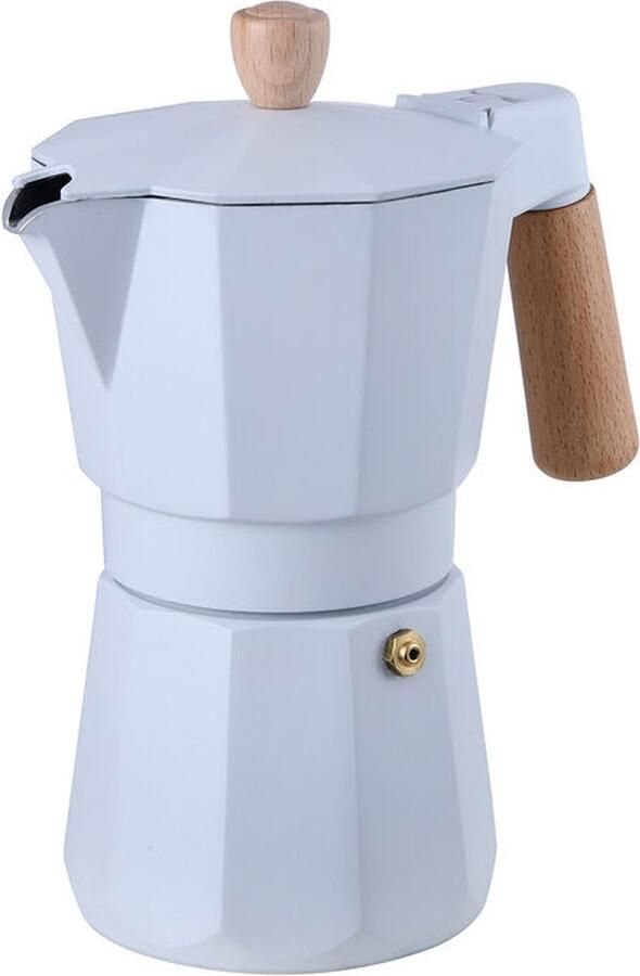 Bergner Italiaanse Koffiepot NATURALLY BG Hout Aluminium