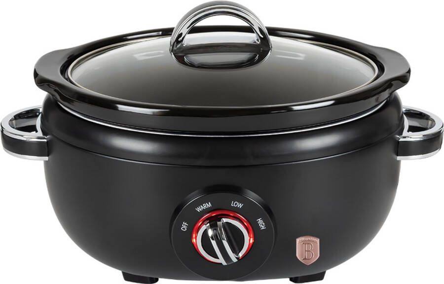 BerlingerHaus Berlinger Haus 9669 Slowcooker Black Silver 3.5 liter inhoud Monaco collection