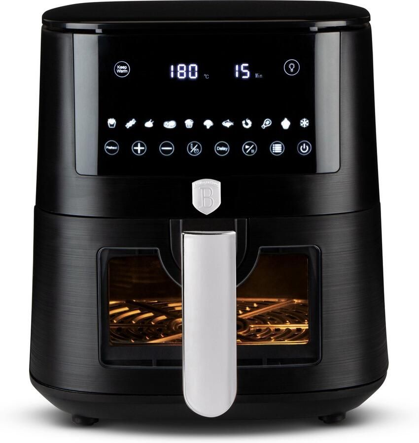 Berlinger Haus Airfryer XXL Mat zwart 8 liter