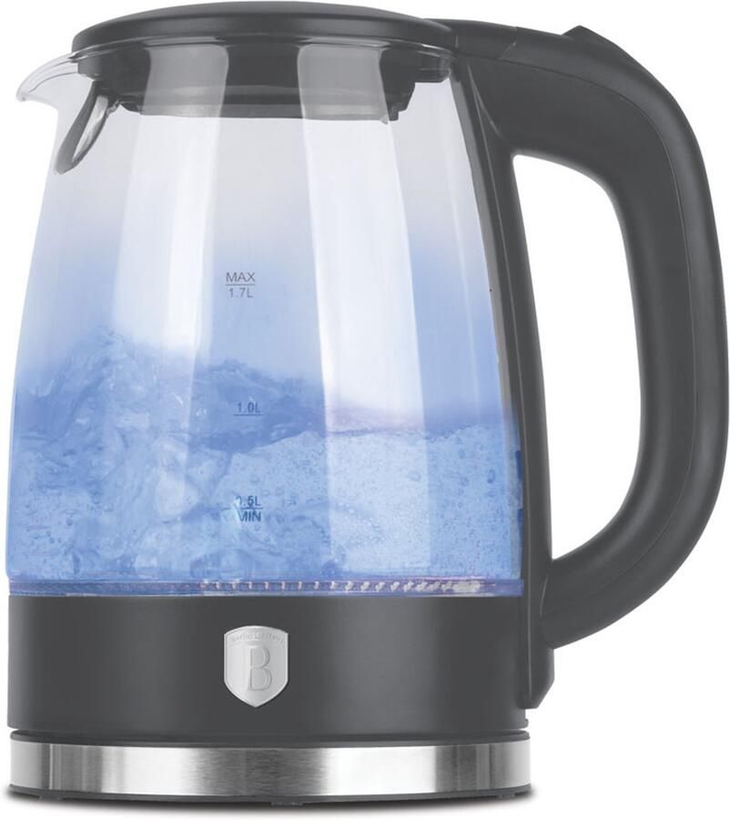 Berlinger Haus glazen waterkoker LED light Mat antraciet