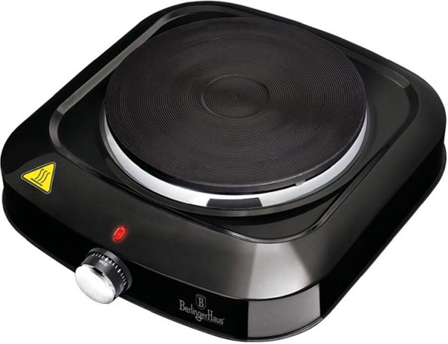 BerlingerHaus Elektrisch kooktoestel met één kookplaat 1500 W Black Silver Collection