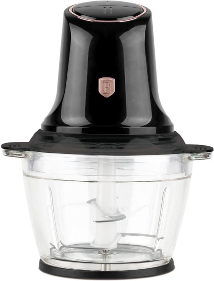BerlingerHaus Elektrische hakmolen met glazen kom uit de Black Rose Collection