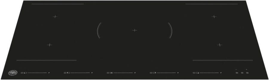 Bertazzoni La Germania Bertazzoni P905I2M30NV kookplaat Zwart Wit Ingebouwd 90 cm Inductiekookplaat zones 5 zone(s)