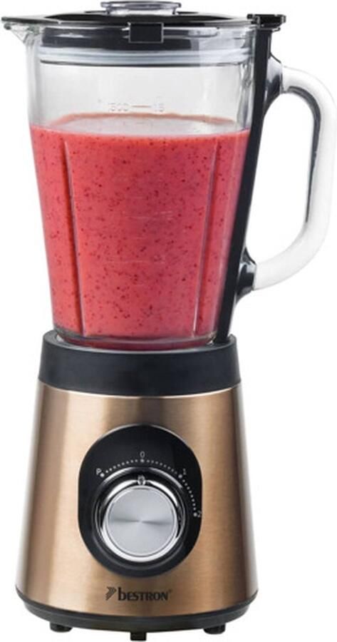 Bestron Blender 500W ABL500CO 1 5L 2 Snelheden Ice crusher 500W Koper 5 jaar garantie
