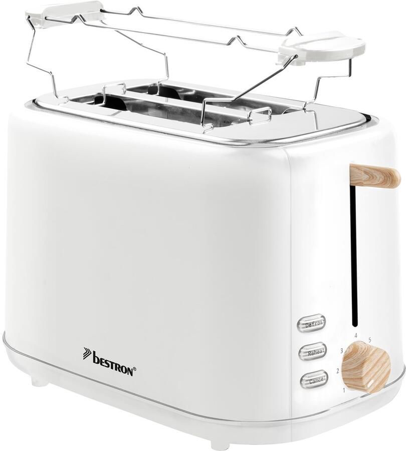 Bestron Broodrooster ATO850NH – 2 Sleuven – 7 Bruiningsstanden – 800 W – Opwarm- & Ontdooifunctie – Kruimellade
