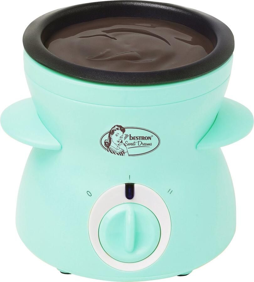 Bestron Chocolade Fondue DCM043M Elektrische fondue 5 personen 10 Fonduevorkjes Mint