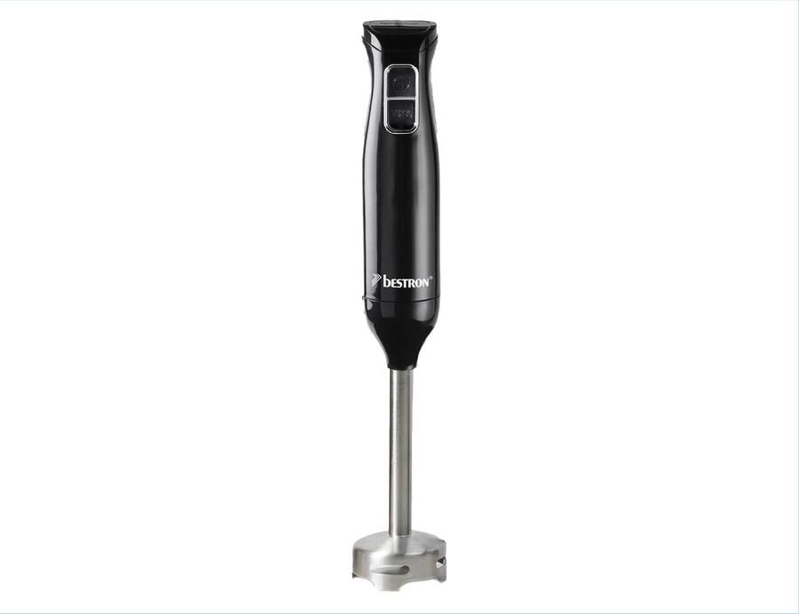 Bestron Staafmixer incl. 2 Snelheden & ergonomisch Handgreep afneembare Staaf vatwassergeschickt 250 Watt ASM250Z Zwart rvs - Foto 1