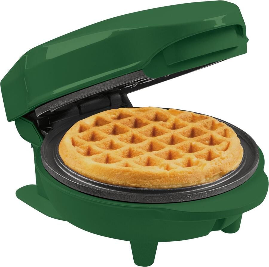 Bestron Wafelijzer AMW500XMG 550W Mini wafel Anti aanbaklaag Mat Groen