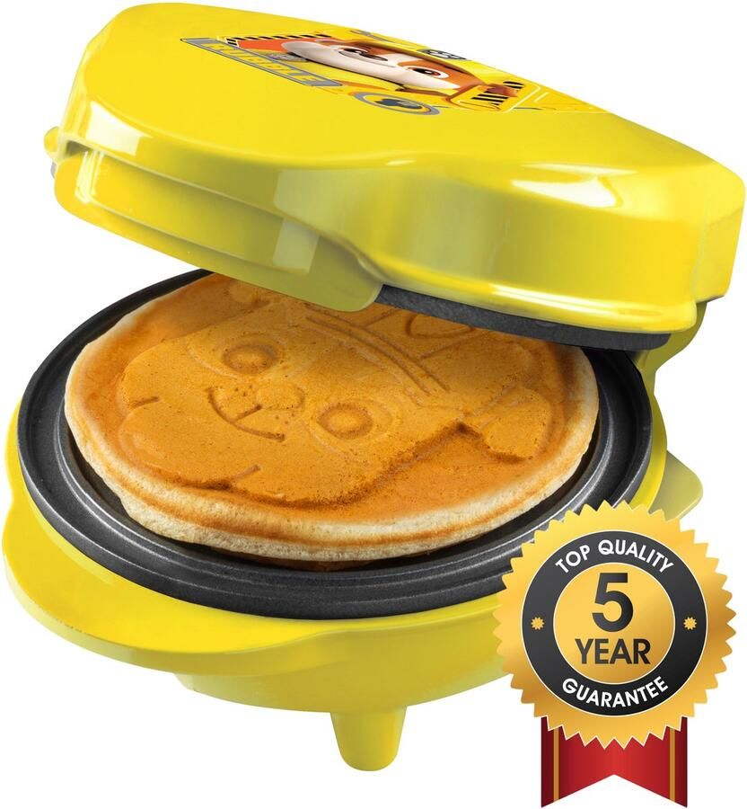 Bestron Wafelijzer APP500RHY 550W Paw Patrol mini wafel Rubble Geel