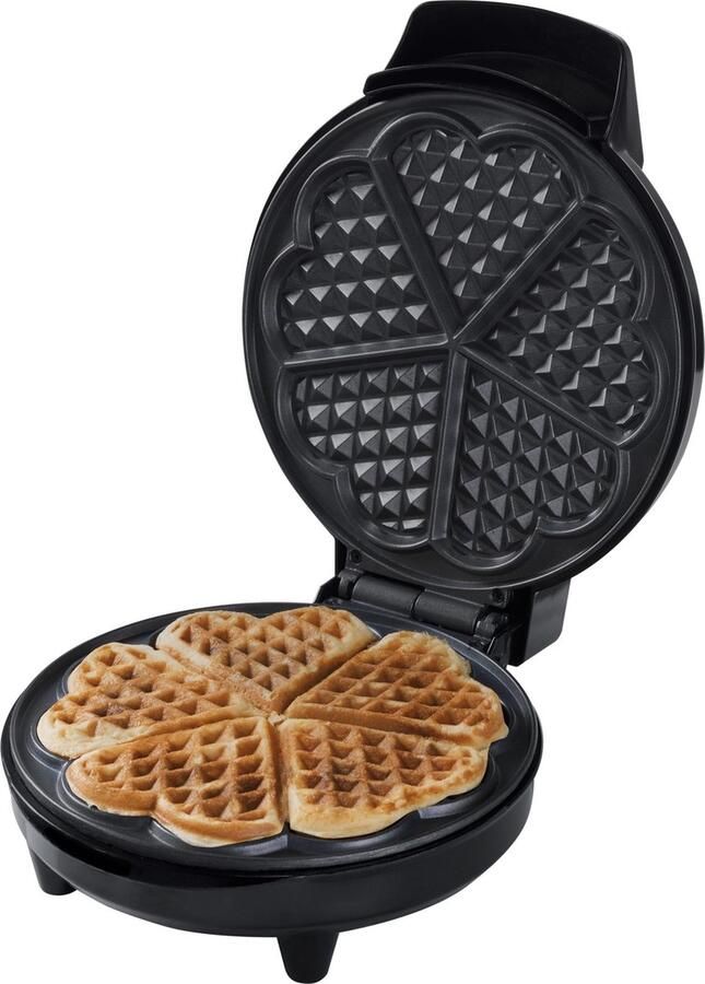 Bestron Wafelijzer voor klassieke hartwafels Wafelmaker met indicatielampje & antiaanbaklaag 700 Watt silver - Foto 8