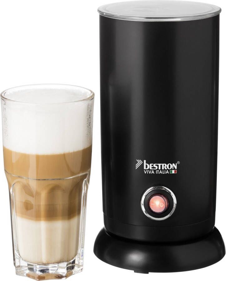 Bestron electrische Melkopschuimer met 360° basis & tot 300ml capaciteit opgeschuimde melk in minder dan 2 minuten Ideaal voor koffie cappuccino & latte macchiato Zwart - Foto 2