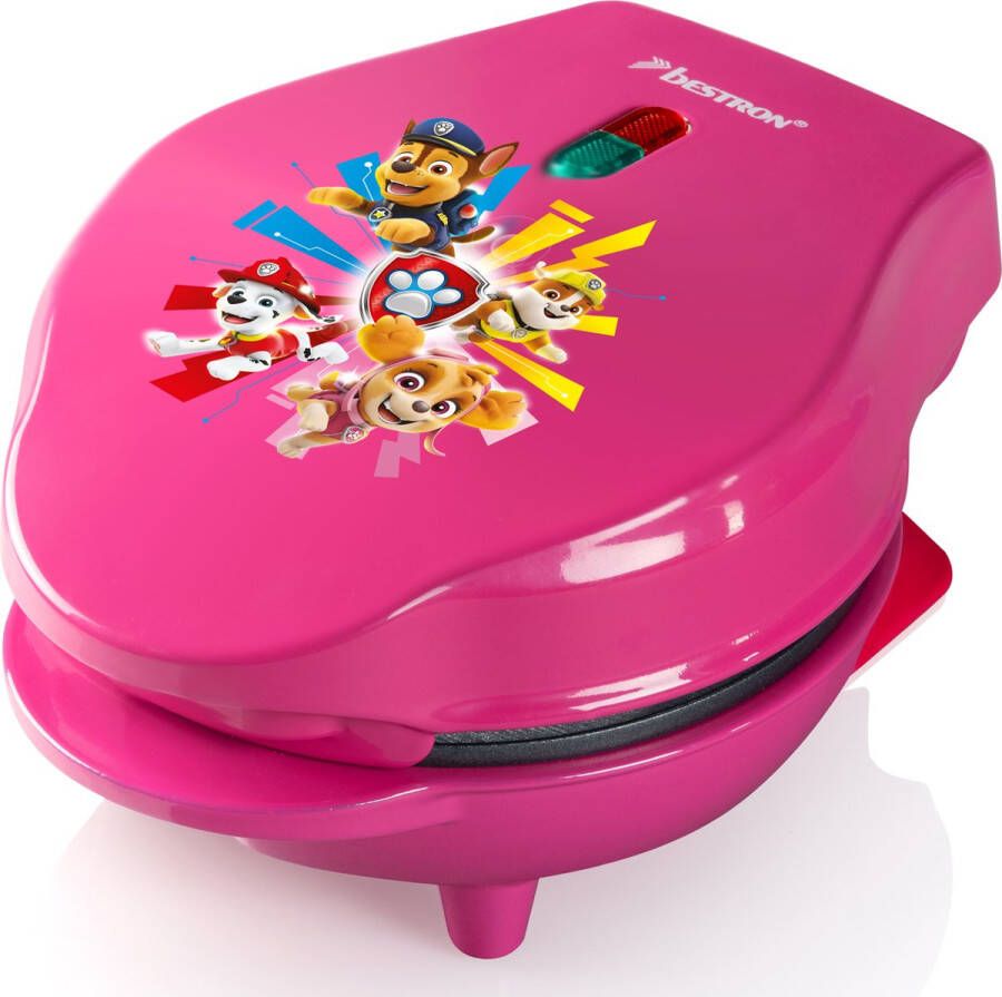 Bestron Paw Patrol Wafelijzer mini-wafelijzer in uniek Paw Patrol design voor kinderfeestjes Pasen & Kerstmis met antiaanbaklaag wafelformaat: Ø 10cm officieel gelicentieerd roze - Foto 2