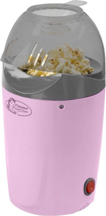 Bestron Popcorn machine voor het maken van 50 gr. popcorn hetelucht Popcorn maker voor popcorn in 2 minuten vetvrij 1200 Watt mint