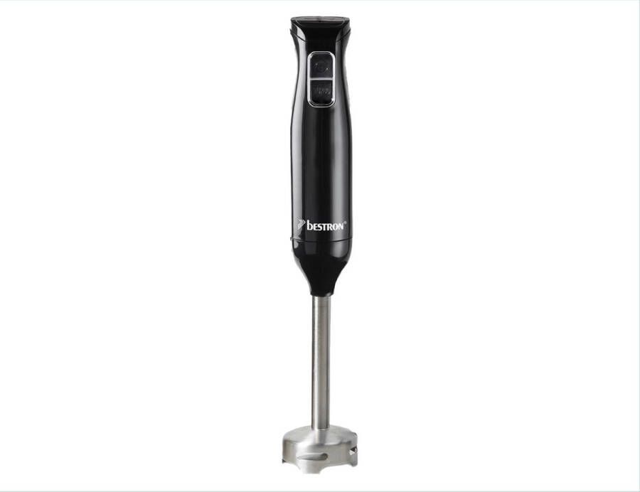 Bestron Staafmixer incl. 2 Snelheden & ergonomisch Handgreep afneembare Staaf vatwassergeschickt 250 Watt ASM250Z Zwart rvs
