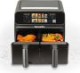 Bewello Airfryer XXL – Dubbele Lade – 4 + 4 Liter – 2200 Watt – Olievrij Frituren – Touchscreen Display – Timerfunctie – Non Stick Bakmanden – Zwart – 230V – 1 Stuk [BW1002D] - Thumbnail 1
