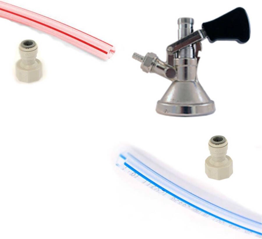 Tapset voor tappen zonder CO2 met drievlakskoppeling G-type koppeling