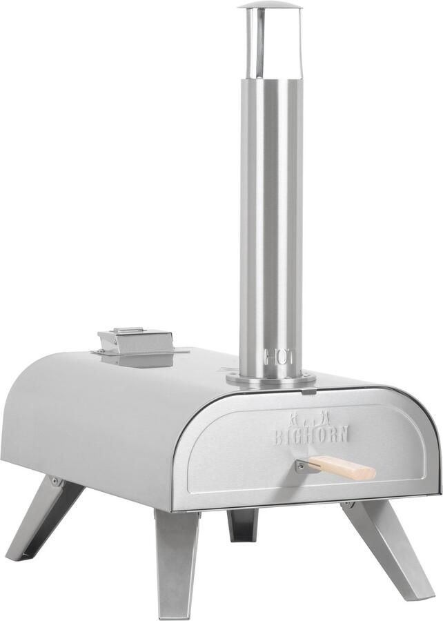 Bighorn Dual-Fuel Pizzaoven Gas & Pellet 4.0kW – 12 Inch met Pizzasteen & Draagtas roestvrij staal - Foto 2