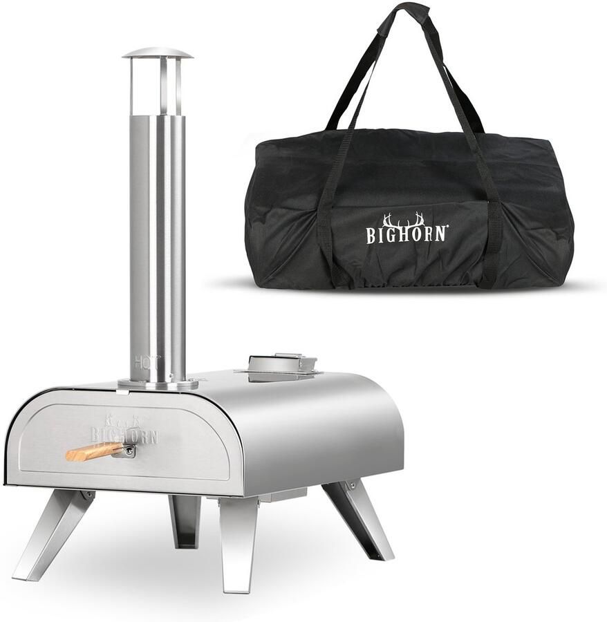 Bighorn Wood Pellet Pizza oven voor buiten Pizza Gourmet Pizzaoven Barbecue Edelstaal Tot 460°C met Draagtas - Foto 2