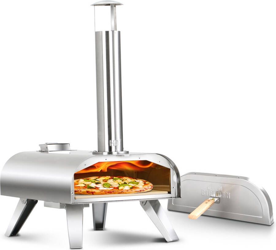 Bighorn Pizza Pellet Oven Pizza oven voor Buiten Draagbaar Opvouwbaar RVS 15KG 460°