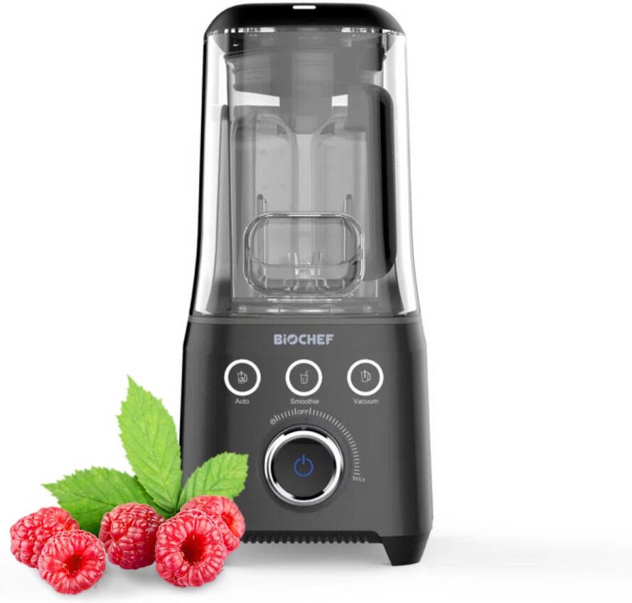 BioChef Blender Smoothie Maker Blender Smoothie Food Processor Smoothie Blender Fruitmixer Smoothiemaker Blender Zwart Apollo Zwart 1500W