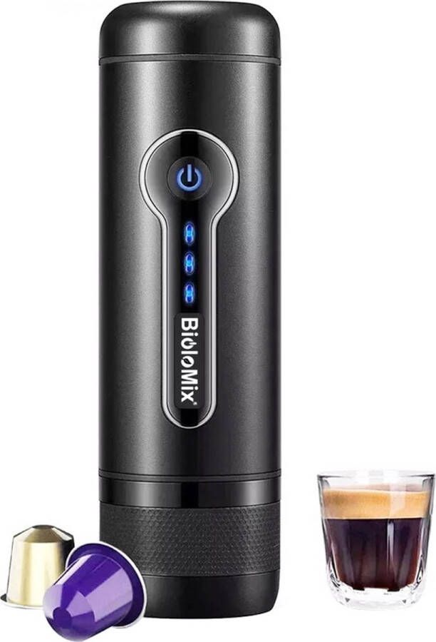 HiBrew Draagbare Koffie-Ervaring: Draadloos 3-in-1 Koffiezetapparaat (15-18 Bar) Capsule-Espressomachine voor Dolce Gusto Nes Capsules en Potkoffie Marinegroen - Foto 1