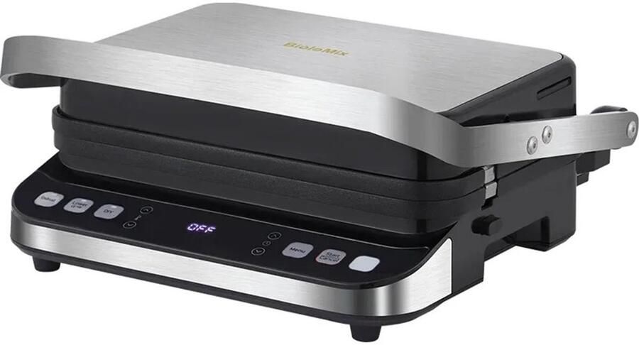 BioloMix Vedder House Contactgrill Uitneembare platen Extra wafelplaten 180 graden openklapbaar