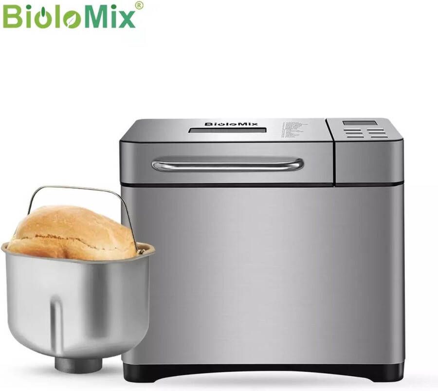 BioloMix Broodbakmachine Grootte Luxe broodbakmachine Multifunctionele Broodmachine 19 programma's 1 Kg Capaciteit - Foto 1