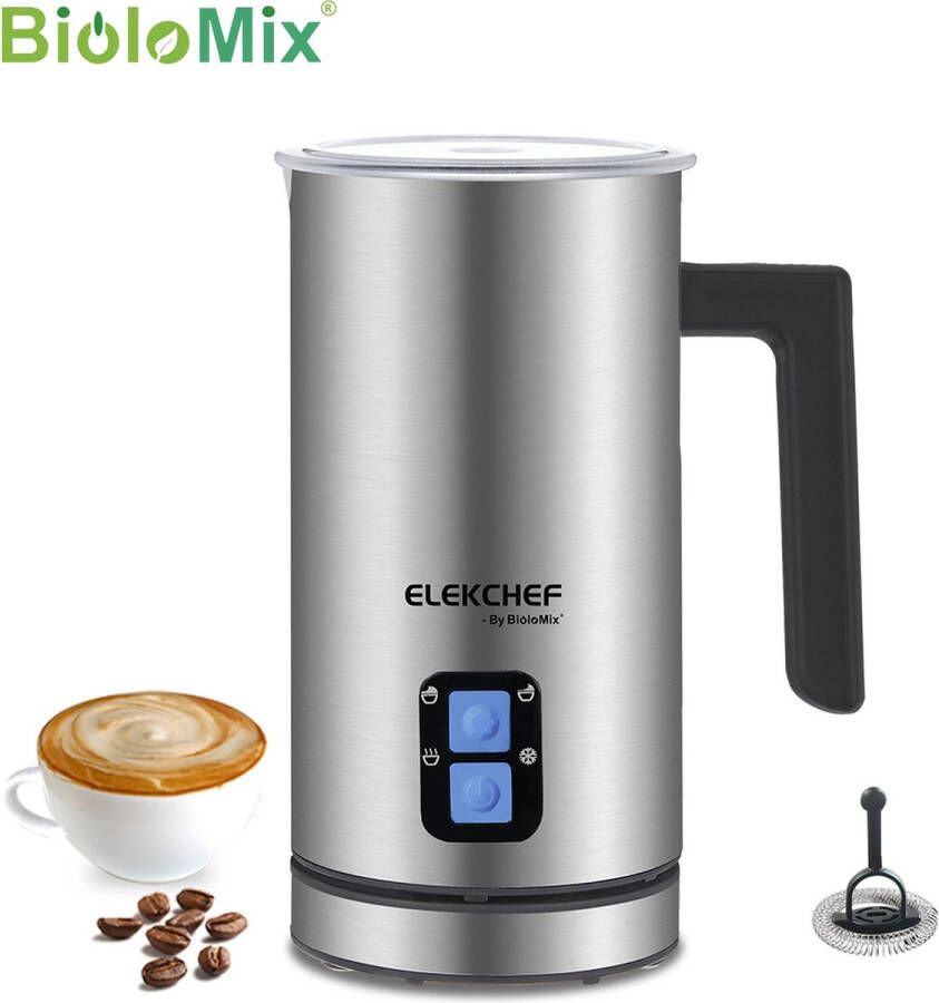 BioloMix Elekchef 4 In 1 Koffie Melkopschuimer Opschuimen Foamer Automatische Melk Warmer Koud Hot Latte Cappuccino Chocolade Eiwit Poeder