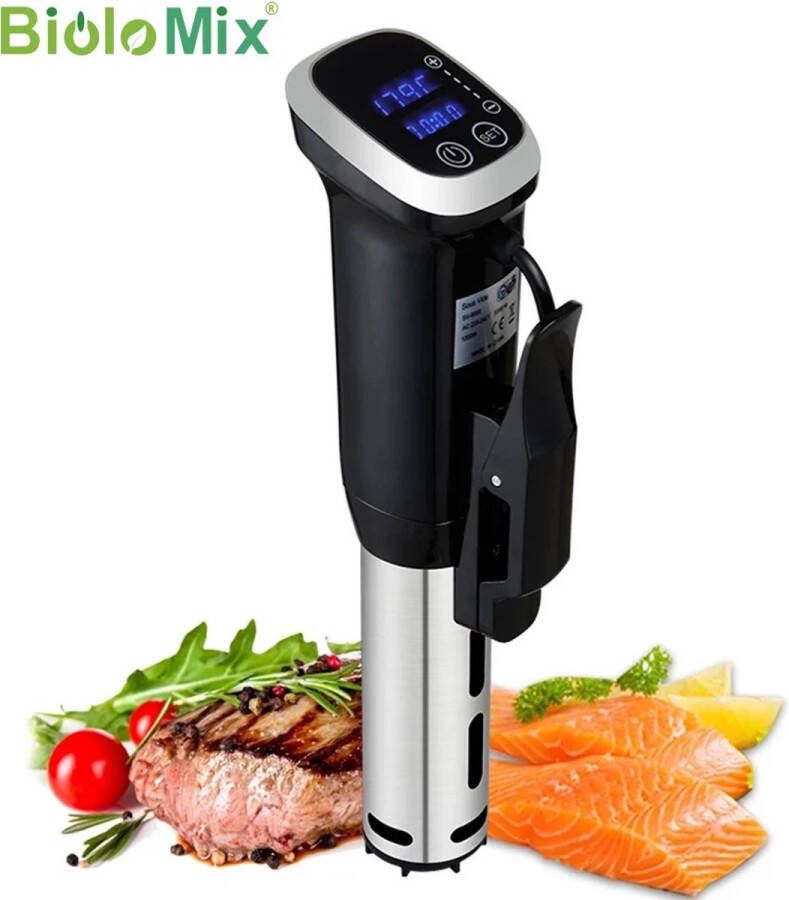 BioloMix Seastone Sous Vide Kokers 1200W 220V Onderdompeling Circulatiepomp Vacuüm Slowcooker -Met LED digitaal display IPX7