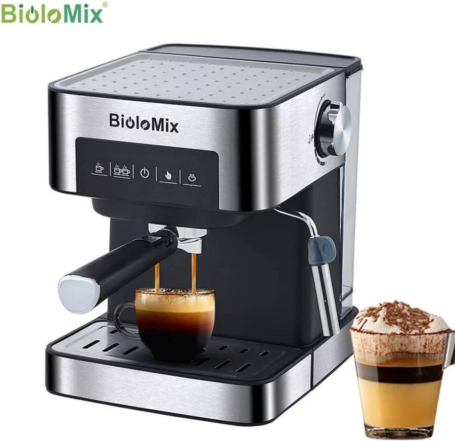 BioloMix Senseo 3 In 1 Koffiezetapparaat Ingebouwde Melkopschuimer Met Koffiegrinder Espresso Espressomachine Cappuccino Latte 20Bar