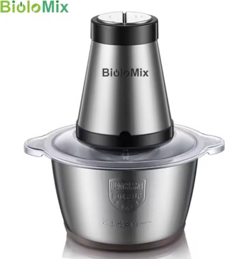 BioloMix Vleesmolen Keukenmachine Gehaktmolen 2L 500W Capaciteit RVS