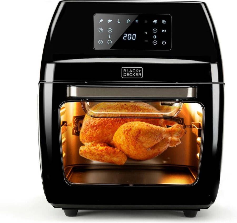 BLACK+DECKER Black & Decker BXAFO1200E Enkel 12 l Vrijstaand 1700 W Heteluchtfriteuse Zwart - Foto 5