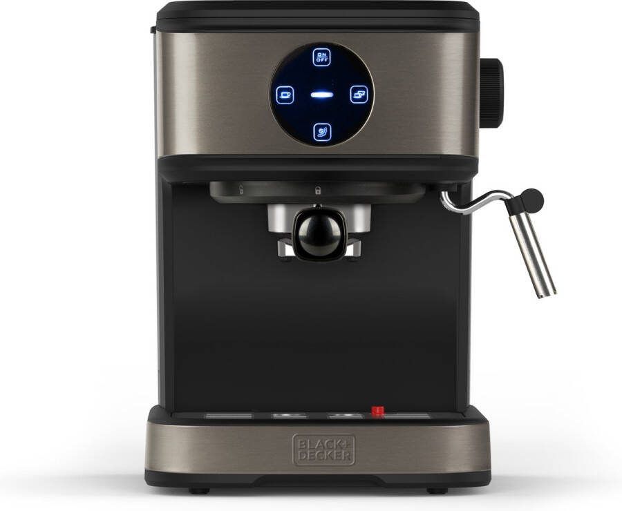 BLACK+DECKER Superautomatisch koffiezetapparaat Black & Decker BXCO850E Zwart Zilverkleurig 850 W 20 bar 1 2 L 2 Koppar