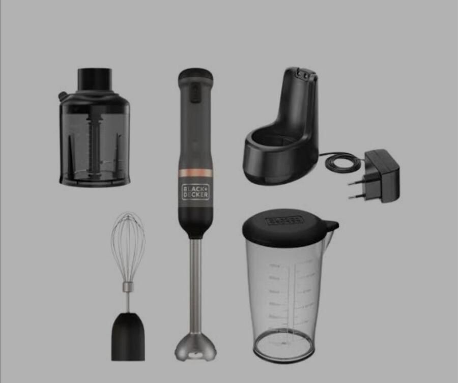 BLACK+DECKER Black&Decker KitchenWand Draadloze Accu Staafmixer – ‎BCKM1013KG-QW