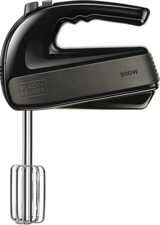Black & Decker BLACK+DECKER Handmixer BXMX500E 2 Gardes 2 Deeghaken 5 Standen + Turbo