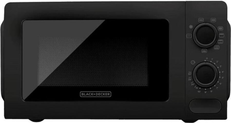 BLACK+DECKER Vrijstaand Magnetron met Grillfunctie 23L – Digitaal Display – 9 Automatische Programma s – Ontdooifunctie – Timer – 900W – Zwart - Foto 1