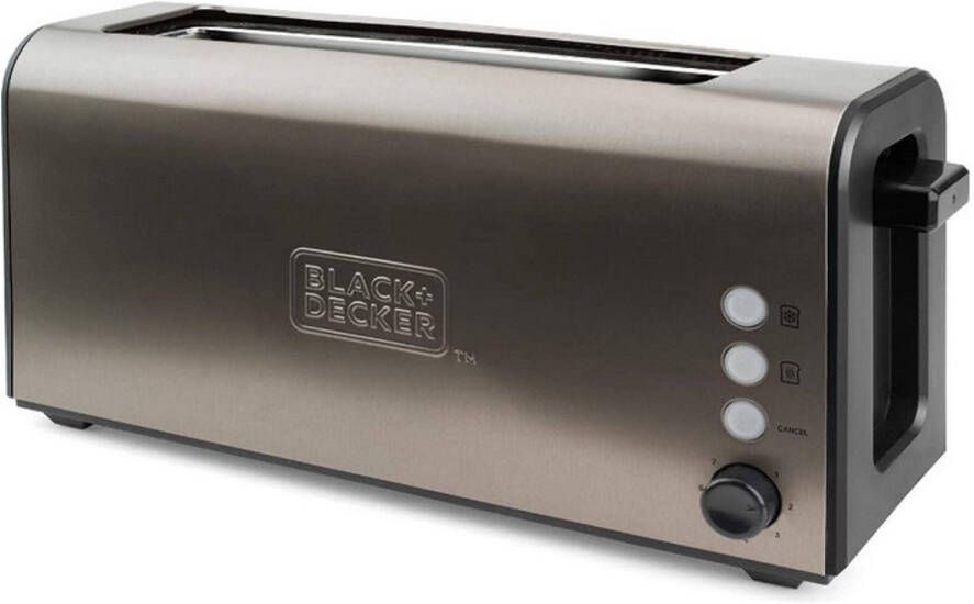 BLACK+DECKER Broodrooster 1 sleuf 1000w roestvrij staal BXTO1000E