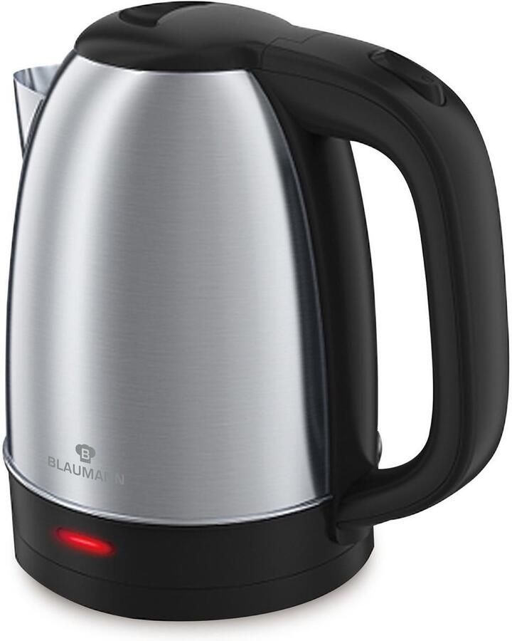 Blaumann waterkoker zwart zilver RVS 1 7L 1800W keukenapparaat