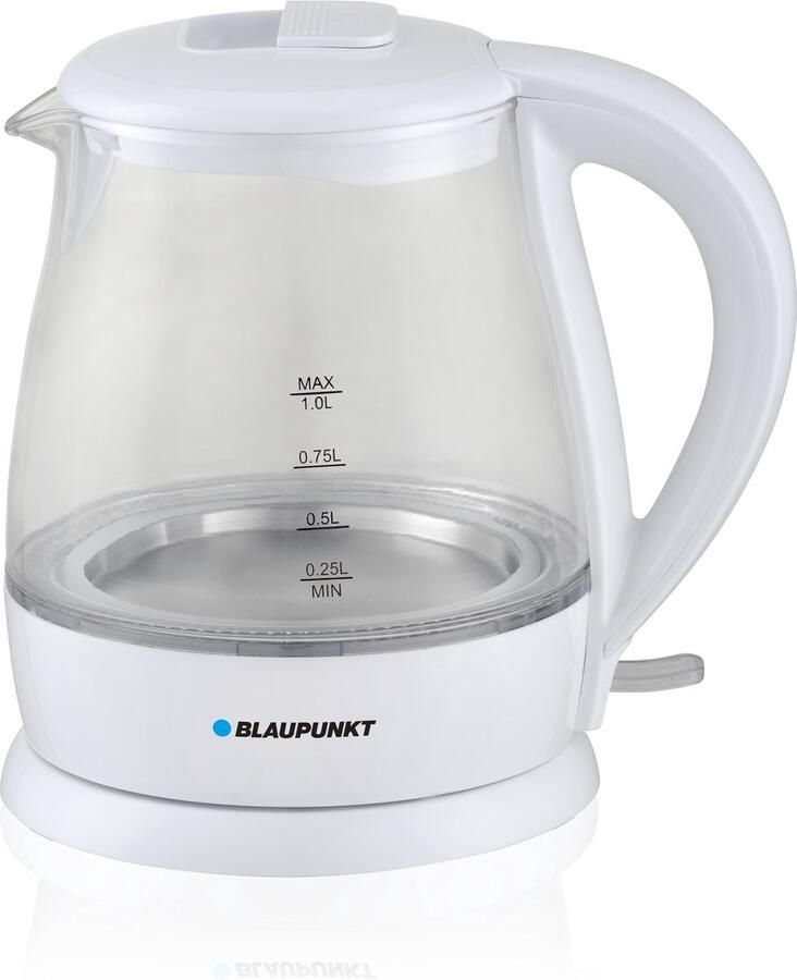 Blaupunkt Waterkoker 1L Wit met LED verlichting EKG301 Glas