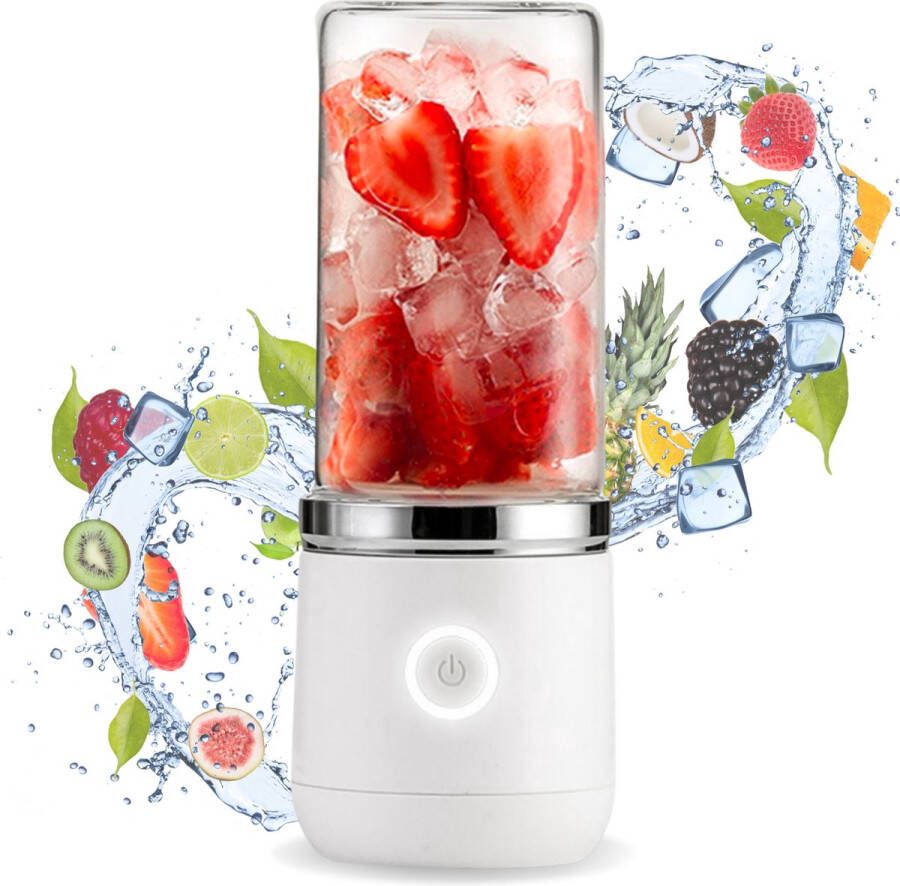 Blend In 2.0 Draagbare blender to go Smoothie blender Mini blender Smoothie maker Portable blender Smoothies & Shakes Draadloos & Draagbaar USB oplaadbaar Wit